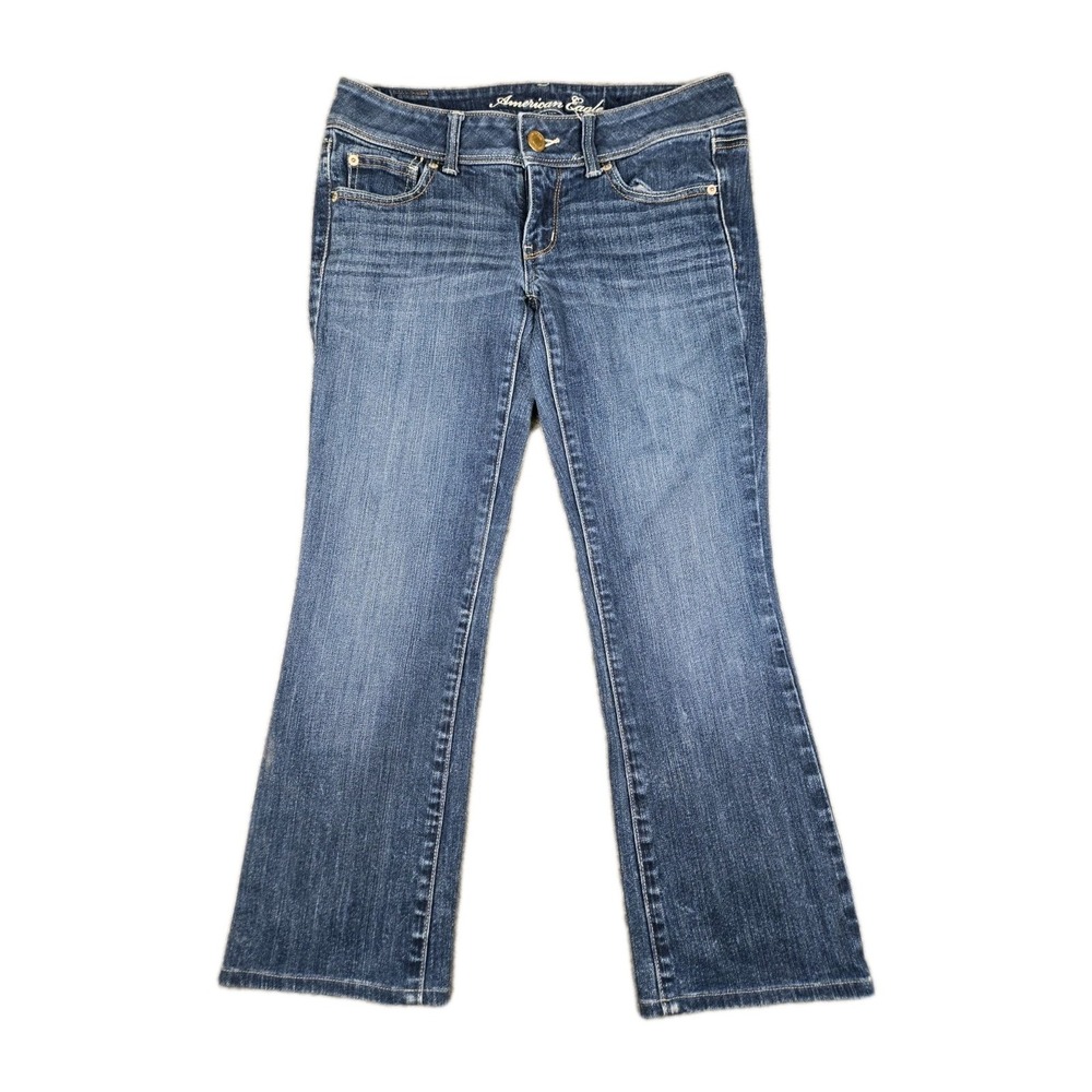 American Eagle Outfitters Jeans Skinny Kick Stretch Size 6 Regular Y2K Bootcut